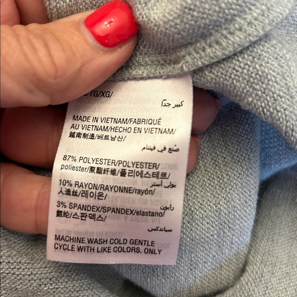 INC International Concepts pale green tie waist sweater Size XL EUC - Picture 7 of 8